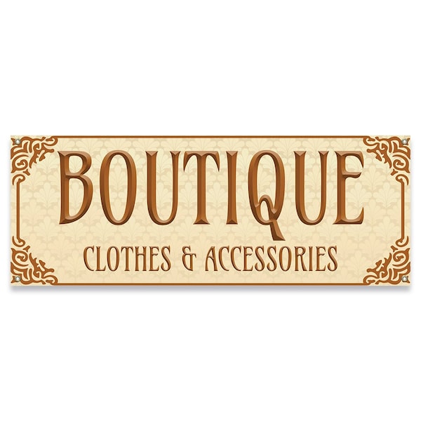 Signmission Boutique Clothes & Accessories Banner Concession Stand Food Truck Single Sided B-30022 - main